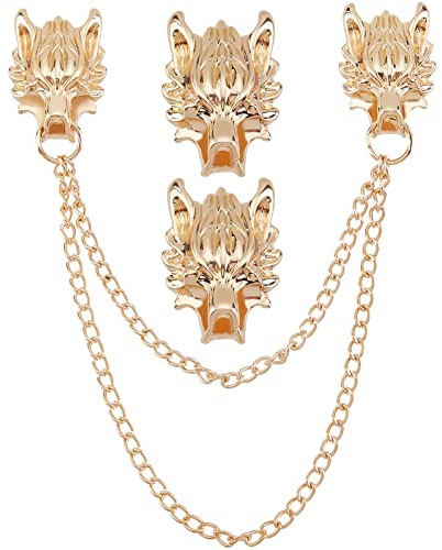 GORGECRAFT 2 st lång kedja brosch pin