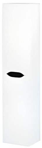 PEGANE Colonne Meuble Salle de Bain en mélamine laqué Blanc Brillant - Longueur 30 x Profondeur 27 x Hauteur 140 cm