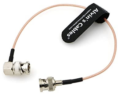 Alvin's Cables HD SDI BNC Koaxialkabel, rechtwinklig auf gerade, 3G BNC-Kabel für Kameras, Monitor, Recorder, Video-Ausrüstung, 30 cm