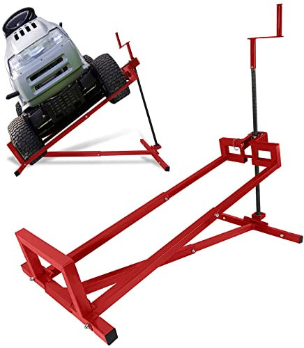 YRHome Sollevatore per trattorini prato, 400 kg, dispositivo di sollevamento, per trattorini e trattori tosaerba, 45°, angolo di inclinazione regolabile