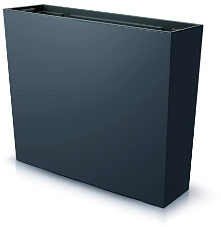 Prosperplast Urbi Case Middle Pflanzkübel mit Innentopf Pflanztrog Blumentrog für Innen- und Außenbereich Rechteckig Kunststoff 770x235x686mm Anthrazit