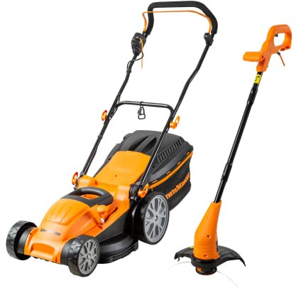 LawnMaster 1800W 40cm Electric Lawnmower with rear roller with Strimmer Set (350W 2-in-1 Grass Trimmer and Edger) 2 Year Guarantee