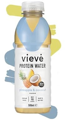 Vieve Protein Water 6x500ml - Pineapple & Coconut | 20g Protein, Sugar Free, Fat Free & Dairy Free | A Ready to Drink Alternative to Protein Powders & Shakes | 6 Pack