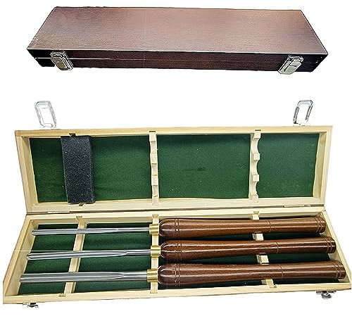 BomDog 3 Pcs Hss Bowl Gouge Turning Tools,Lathe Chisel Wood Turning Tools(1/4, 3/8 and 1/2 Flute), Standard Series Woodturning Tools