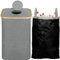 BELLE VOUS Cubo de Basura para Reciclaje 80 L - Contenedor Vertical con Tapa y Bolsa de Transporte Desmontable para la Cocina - Cubos Contenedores para Botellas y Envases