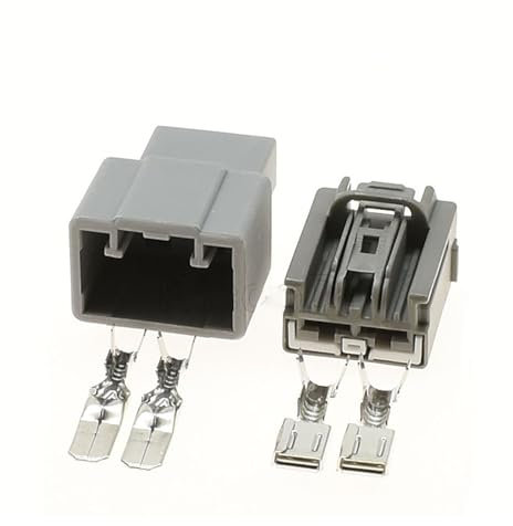 Ruiting Store 1-20 Sets Weiblich Männlich 2 Pin 6,3 Motorrad Kabelbaum Stecker Auto Stecker Mit Terminal 7283-6458-40 7282-6458-40 (Color : Male Female Set, Size : 1Set)