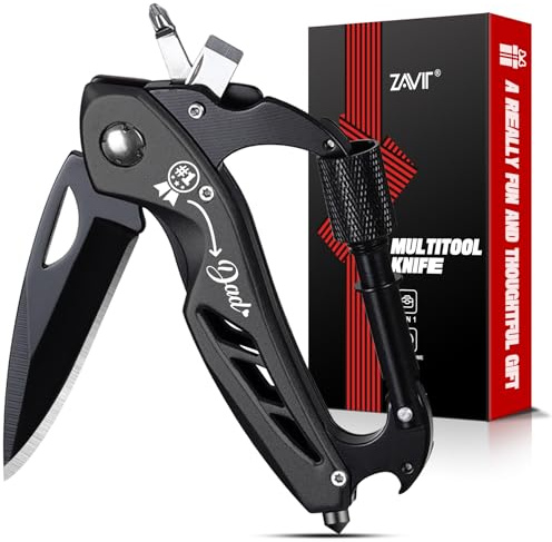 ZAVIT Multitool: Dad Gifts from Daughter Son, Portable Tool for Camping, Fishing, Hiking, Home Repairs, Stainless Steel, Aluminum Alloy Handle