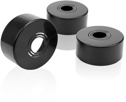 3 Pieces Radiator Pipe Collars, DEANKEJI Chrome Radiator Pipe Cover, 3 Sizes in 1 Radiator Pipe Cover, Suitable for Diameter 20mm / 25mm / 33mm, for Faucet Decoration Etc(Black)