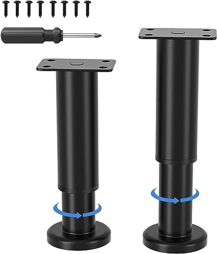 VETIN 2 Stück Möbelfüße Verstellbar, Möbelfüße Höhenverstellbar 8-12cm