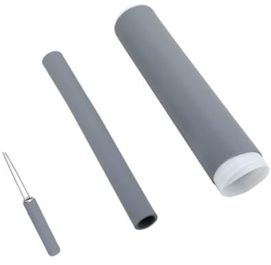 ZAAWUUT Funda para mango de ollas, cubierta de mango de hierro fundido, mango de sartenes con aislamiento térmico, soporte de mango de silicona para sartenes, horno y utensilios de cocina (gris,