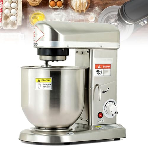 Mélangeur de Pâtisserie Professionnel Batteur sur socle commercial 10L Batteur sur socle électrique 500W Batteur à gâteau commercial multifonction Batteur de cuisine électrique avec bol en a