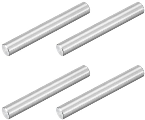 QUARKZMAN 4 Stück M8 x 60mm 304 Edelstahl Zylinderstift, Zylinderstifte für Türen Fenster Holzprodukte Doppelbetten Regale Schranktrennwände Schaftbefestigungen Industrie, Silber