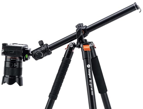 Fotopro 68 inch Camera Tripod Horizontal 360 Portable Monopod with Ball Head 16KG Load Capacity Quick Release Plate