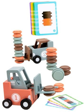 CIYODO Set di Piccoli Carrelli Elevatori Giocattolo per Bambini di Auto di Ingegneria Giocattolo Simulato Forte capacità di Usura E Resistenza alla Rottura