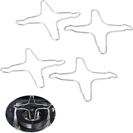 KEWUF 4 Pcs gaziniere gaz, gaziniere, Universel Support pour Cuisinière, Réducteurs de Gaz en Acier Inoxydable Adaptateur Wok Gaz Bague Réducteur de Gaz en Acier Inoxydable pour cafetière Pot
