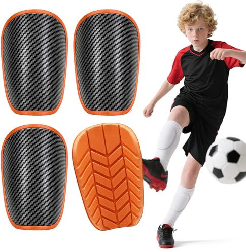 Zingbee 2 Paar Schienbeinschoner Kinder Fussball 12 x 8.5cm Mini Schienbeinschoner (4 Stück) schienbeinschoner Klein, Geeignet für Herren und Damen, Mini Shin Pads