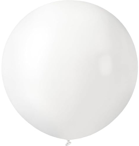 6 Stück Riesen Luftballons Schwarz, 36 Zoll Grosse Ballons Schwarzer XXL Riesenluftballon Latex Riesige Ballon Groß Luftballons Runde Balloons für Hochzeit Geburtstag Event Karnevals Deko (Weiß)