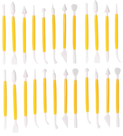 jojofuny 3 Sätze Teiliges Kunststoff Modellierwerkzeug Set Clay Sculpting Tools für Töpferkeramik Polymer Clay Knetset zum Schnitzen Formen Modellieren Basteln Anfänger und Profis