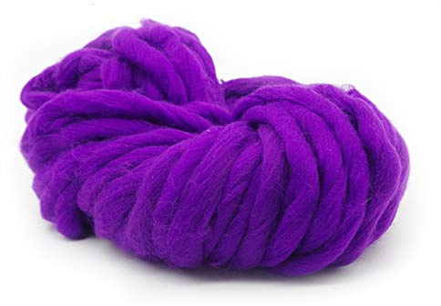 Lana Gorda Para Tejer Las Manos, Hilo Super Coars Special MANUAL ESPECIAL DIY WOVEN Bufanda de alambre Línea tapicería(Violet)