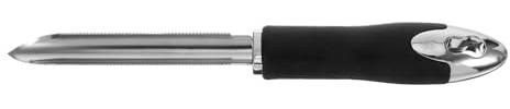 PAMINGONO Corer per Peperoncino in Acciaio Inox Argentato Denti | Strumento da Cucina Manuale, Uso su Frutta e Peperoni, Impugnatura Pratica, Finitura Liscia