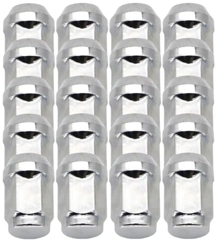 Paquete pernos de rueda Compatible Con Jeep Para Cherokee Para KJ 2001 2002 2003 2004 2005 2006 2007 2008 20X Coche 1/2-20 Tuercas De Rueda De Acero Pernos De Rueda De Acero Cromados
