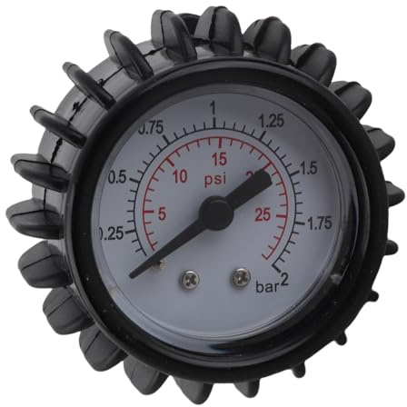 Mimdixy Inflatable Boat Barometer, Rubber Dinghy Unidirectional Pressure Gauge Measuring Tool Boat Kayak Single Barometer with Hand Pump for Kayak Surfboard