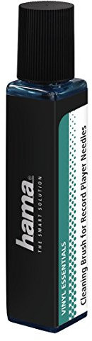 Hama Reinigungsbürste für Schallplattennadeln (1 Carbonfaser-Nadelbürste, 20 ml Nadel-Reinigungsflüssigkeit) Nadelreiniger, Nadelreinigungsbürste