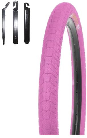 1 x Kenda K-907 Krackpot 20 BMX Fahrradreifen in Pink 50-406 (20 x 1.95) inkl. maxxi4you Reifenheber