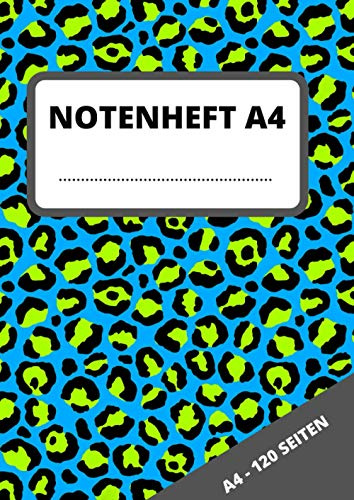 Notenheft A4: Notizbuch mit Notenlinien | Schreibheft für Musiker, die Gitarre oder Klavier spielen lernen | Geschenkidee für Musikschüler oder Musiklehrer