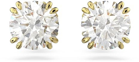 Swarovski Stilla Ohrringe, Vergoldete Ohrstecker mit Klaren Swarovski Kristallen