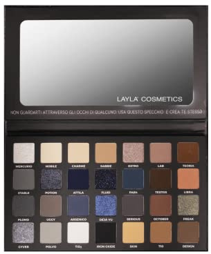 Creator Palette Ombretti Layla 28 Colori Duochrome, Metal Mirror, Butterspark, Mat Texture Morbida e Cremosa Anallergici e Nichel Testati Studio Cromatico Unico Personalizza il Tuo Makeup