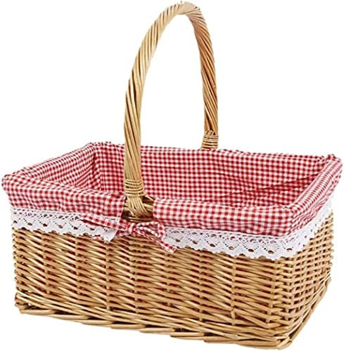 VONGAZ Picknickkorb Picknickkörbe Picknickkörbe Aus Weidengeflecht Picknickkörbe Aus Weidengeflecht Picknickkörbe Aus Weidengeflecht Für Camping Und Partys Im Freien Picknick Korb Picknick-Korb