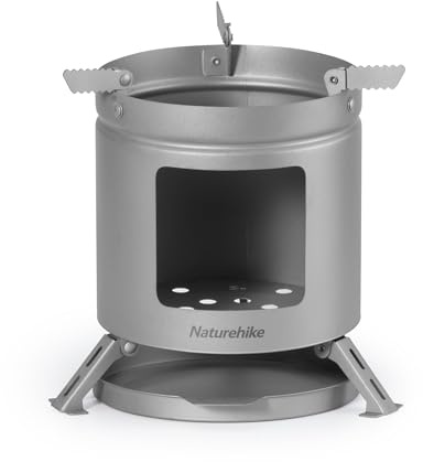 Naturehike Bärbar titanium spis mini titan träugn lätt campingkök alkoholkokare och hobospis för utomhus matlagning vandring picknick BBQ