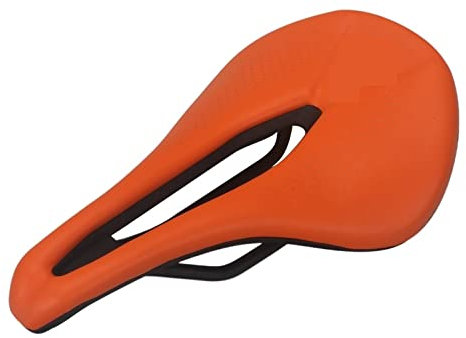 UYUME Fahrräder für Männer und Frauen, MTB Rennrad Sattel Eva Ultraleicht Atmungsaktiv Bequemes Sitzkissen Bike Racing Sattel Fahrrad Sitz Fahrrad Teile (Color : Ts60 Orange)