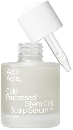 Act+ Acre Cold Processed Stem Cell Scalp Serum | For Thicker, Fuller Looking Hair | Apple Stem Cells, Bamboo Extract, Aloe Vera | Strengthen, Hydrate, Reduce Shedding | Vegan, Color Safe | 1 fl oz.