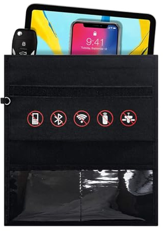 CGEAMDY Autoschlüssel Signalblocker Tasche, RFID Autoschlüssel Schutz, Funkschlüssel Abschirmung Schlüsseltasche, Autosignalblockierung Schlüsselschutz(25x28cm)