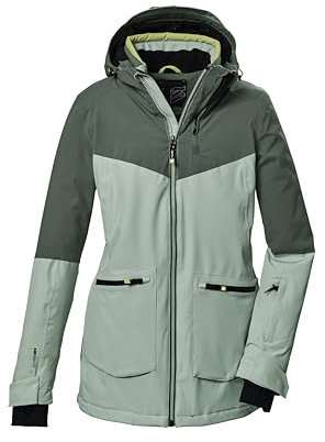 killtec Damen Skijacke/Funktionsjacke mit Kapuze, Schneefang und Unterarmventilation KSW 40 WMN SKI JCKT, hell stahlmint, 36, 41973-000