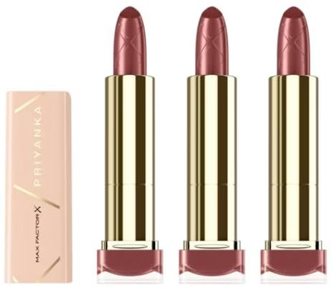 3 x Max Factor Colour Elixir Priyanka Lipstick - 022 Cool Copper
