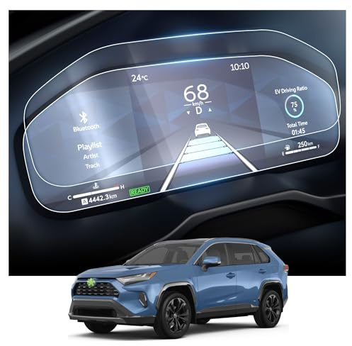 RUIYA 12,3 Digital Cockpit Film de protection pour Toyota RAV4 2023 2024, Nano Material Touchscreen Film de protection pour écran numérique [2 pièces]