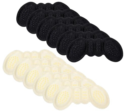 Yuanchu 6 paia di cuscinetti per talloni per scarpe, inserti per scarpe troppo grandi, cuscinetti autoadesivi per tallone, protezioni antiscivolo per talloni, lima per piedi per donne e uomini,