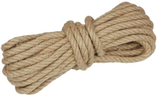 DXRPO Corde en sisal naturel pour arbre à chat - 20 m - 8 mm - Corde à griffer - Accessoire pour chat - Pour la maison, le jardin, le bricolage - Décoration