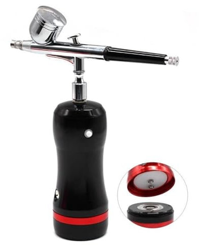 Aerógrafo portátil con compresor, mini aerógrafo portátil con USB, aerógrafo de pintura for maquillaje de belleza artística, juego de aerógrafo con compresor de aire