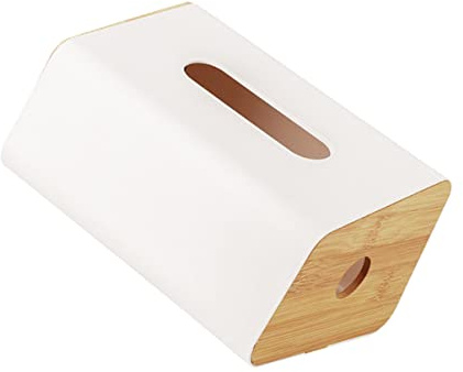 Ciieeo Bedeckter Papierhandtuchhalter Aus Holz Taschentuchspenderhalter Klopapierhalterung Spender Für Wandtücher Handtuchspender Wandtuchhalter Gewebeständer Papierregal Bambusscheiben