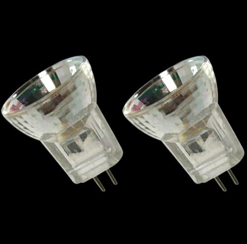 UGEFKMQ 2PC MR8 12V 20W Halogenlampen Niedervoltlampe MR8 12V 5W Halogenstrahler GU4 Bi Pin Sockel Warmweiß Dimmbar 12V-10W
