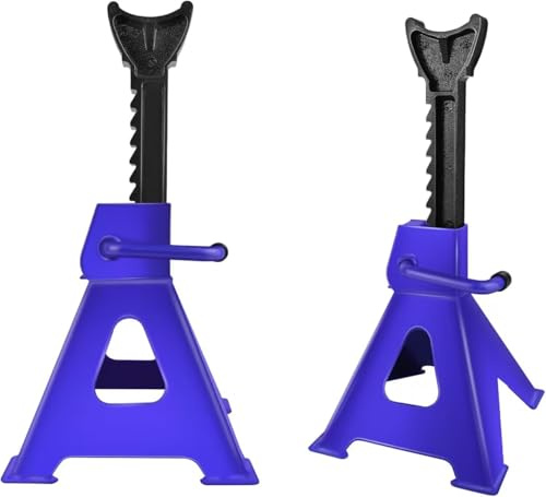 3T Floor Jack, Heavy Duty Steel Axle Stands - 4000lbs Ideal for Lifting Cars & Light Vans - Includes Storage Case Easy to Use - Includes Car Jack Hydraulic, Low Profile Trolley Jack