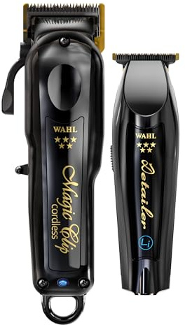 Wahl Barber Combo sans fil - Black Magic Clip & Detailer Li - Lames en titane - Autonomie de 100 minutes