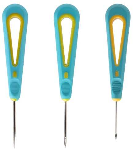 Tinoaly 3 Piezas de Mechas de Aguja Perforadora para Hacer Velas, 3 Estilos de Agujas para Mechas de Velas Herramientas para Perforar Mechas de Velas para Hacer Moldes de Silicona