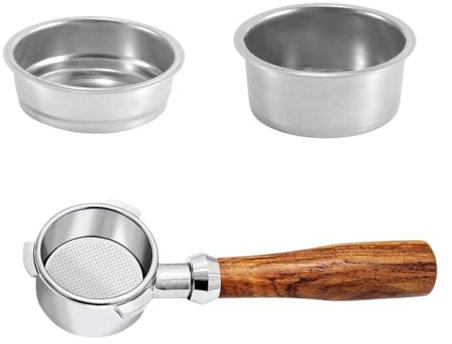 Filtri da Caffè in Acciaio Inossidabile, 2 Peezi Filtro Macchina Caffe Cestello per Filtro Pressurizzato a Doppio Strato da 51 mm, 1Tazze 2 Tazze, Filtro Caffè per Espresso di Filtro Macchina Caffe