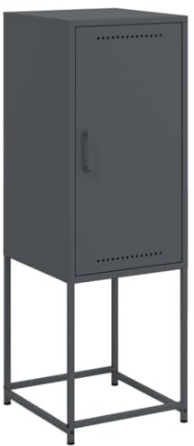HEFZGDB Highboard Anthrazit 36x39x107 cm Stahl Living Room Cabinets Küchenschrank Küchenschränke Vitrinenschrank Wohnzimmer für Speisesaal Café Küche Dessert Shop