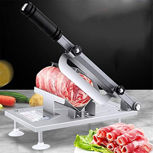 Cortadora de carne de acero inoxidable para el hogar, cortadora de carne manual para alimentos, cortadora de carne congelada, cortadora de verduras, cortadora de láminas de carne de res y cordero